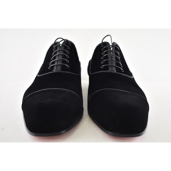 Christian Louboutin Men Greggo Orlato Flat Black Velvet Oxford Dress Loafer 41 8 main image 9